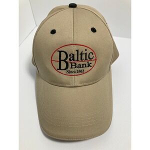 Baltic Bank Hat/Cap Beige Twill Embroidered‎ Adjustable Falcon Headwear